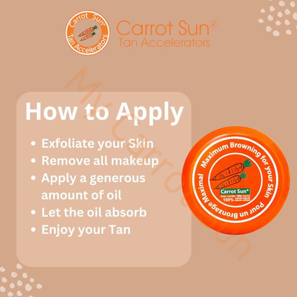 CARROT SUN ORIGINAL TANNING ACCELERATOR CREAM With Carrot Oil & Henna 350ml - Picture 6 of 6